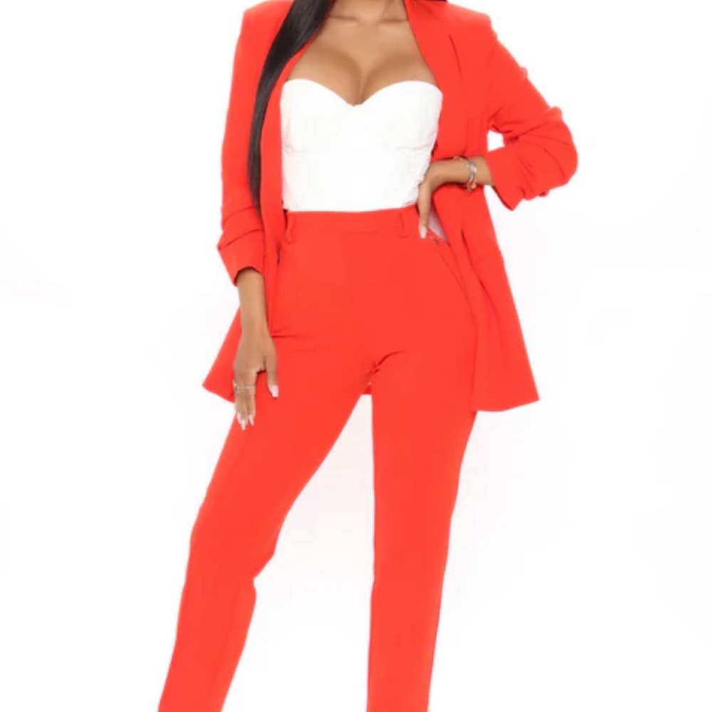Bold red suit set